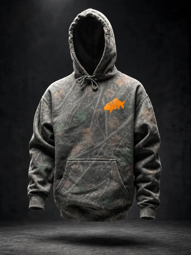Front of a camo Backcountry Skinz hoodie